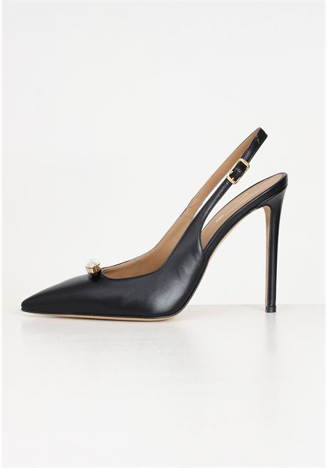 Black women's pumps with stone on the front WO MILANO | 305.